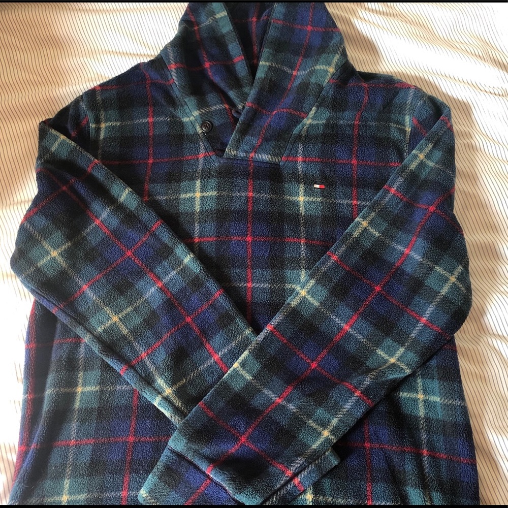 Men’s Tommy Hilfiger Plaid Fleece Pullover